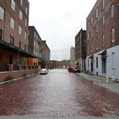 RED VITRIFIED BRICK STREET PAVEMENT